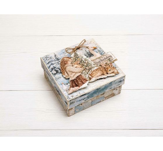 Stamperia Scrapbook-Block "White Christmas Backgrounds"