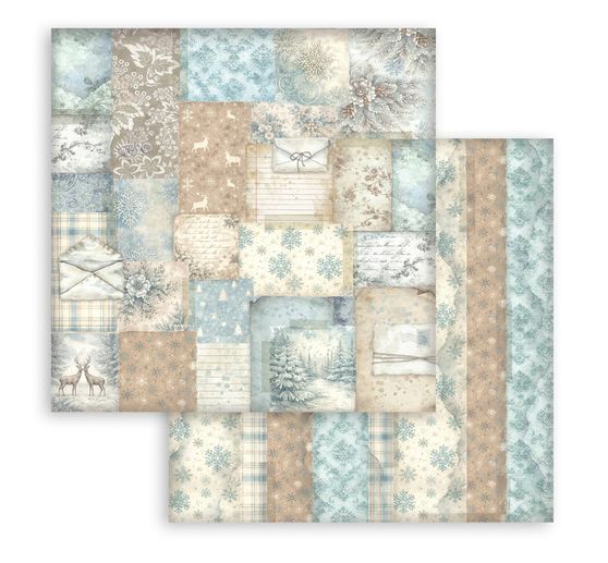 Stamperia Scrapbook-Block "White Christmas Backgrounds"