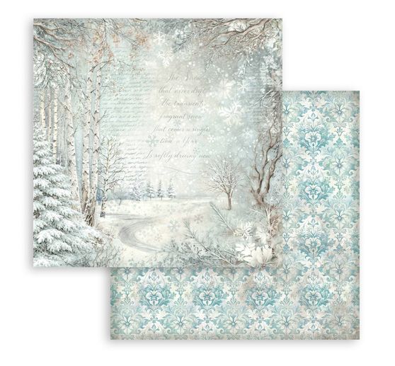 Stamperia Scrapbook-Block "White Christmas Backgrounds"