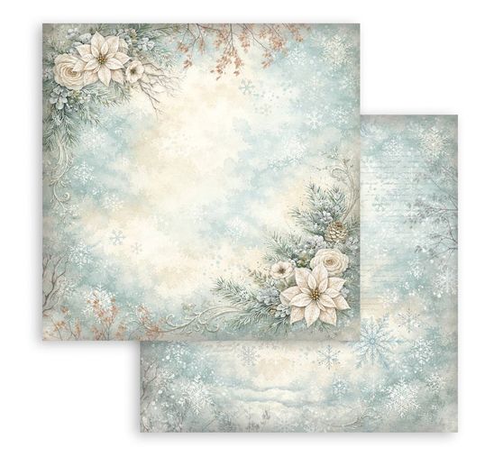 Stamperia Scrapbook-Block "White Christmas Backgrounds"