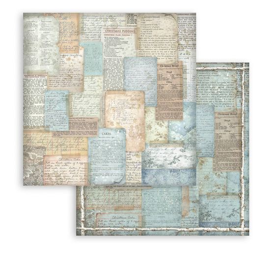 Stamperia Scrapbook-Block "White Christmas Backgrounds"