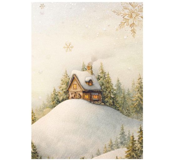 Stamperia Motiv-Strohseiden Sortiment "Silent Night", DIN A6, 8er Set