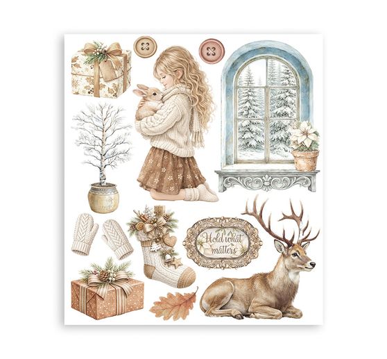 Stamperia XL Rub On Sortiment "White Christmas"