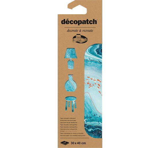 D&eacute;copatch Hot-Foil Papier "Ocean"