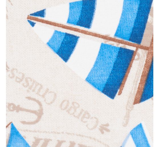 Motiv-Stoff Leinenoptik "Harbour"
