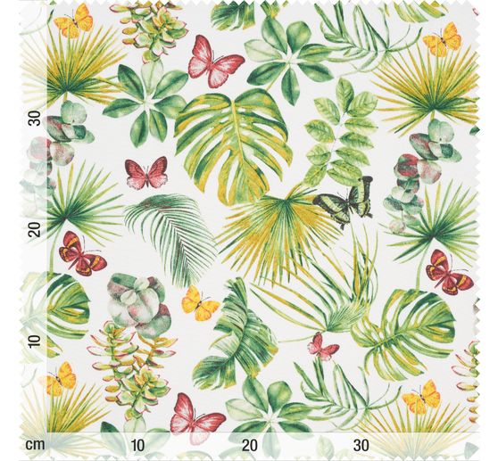 Motiv-Stoff Leinenoptik "Tropic Varia"