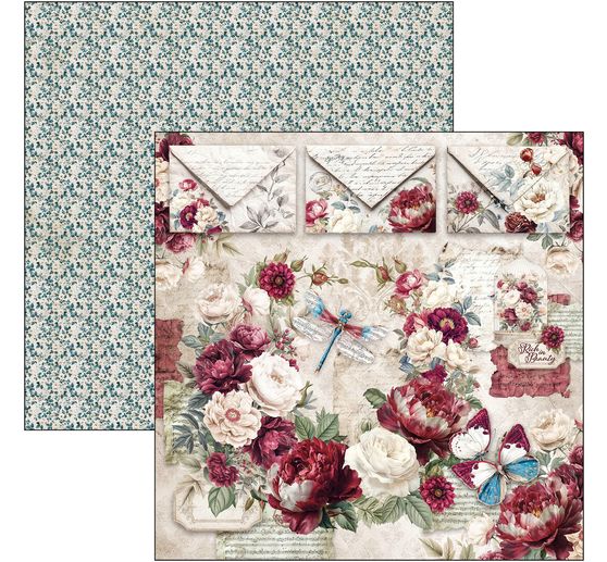 Ciao Bella scrapbook paper "Bohemian Burgundy"