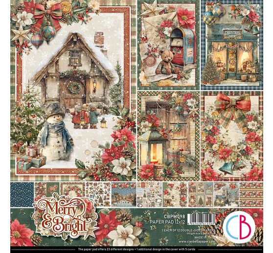 Ciao Bella scrapbook paper "Merry & Bright"
