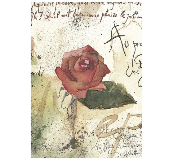 Stamperia Motiv-Strohseiden Sortiment "Flowers and Poems", DIN A6, 8er Set