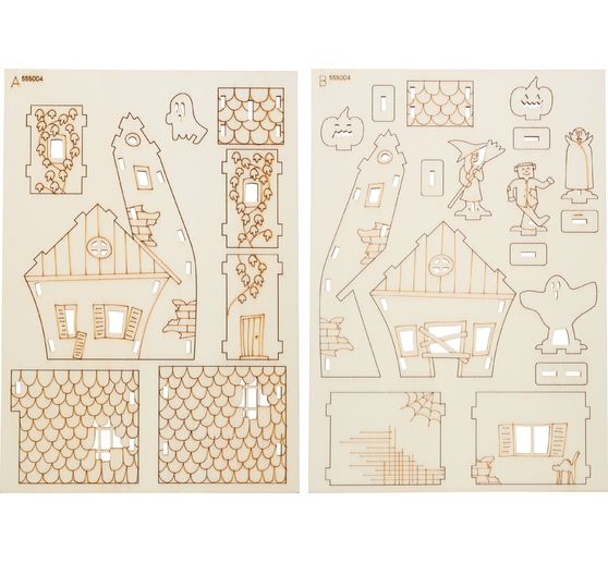 Holz-Steckmotiv "Halloween-Haus"