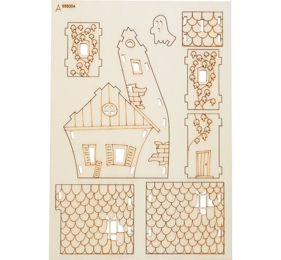 Holz-Steckmotiv "Halloween-Haus"