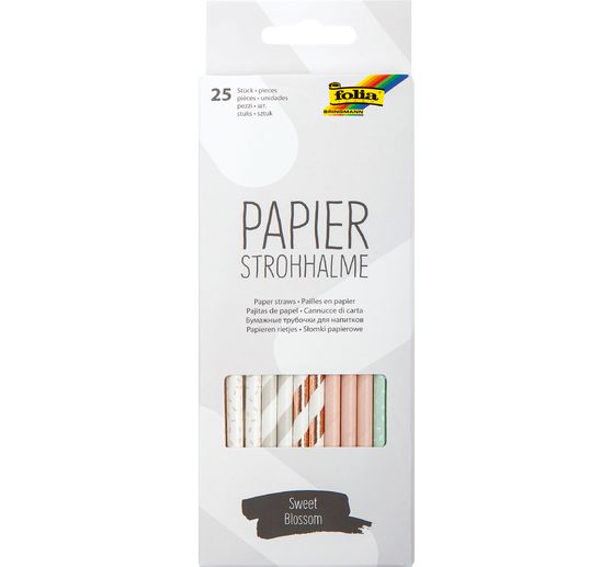 Papierstrohhalme, 25 St&uuml;ck