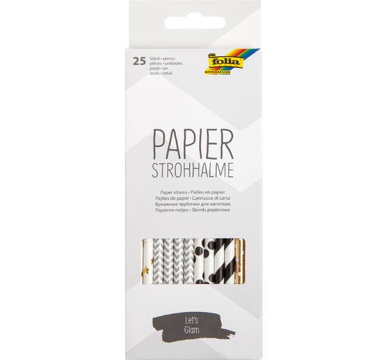 Papierstrohhalme, 25 St&uuml;ck