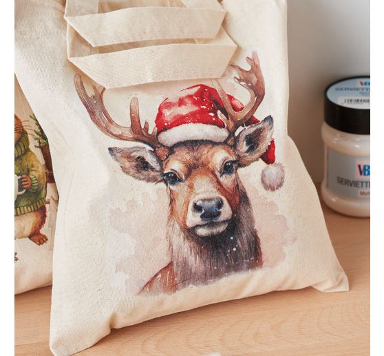 VBS Baumwolltasche, 22 x 26 cm, BW Natur