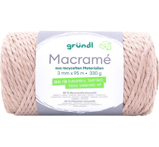 Gr&uuml;ndl Baumwollkordel "Macram&eacute;"