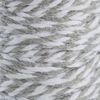 Baumwollkordel, 2 mm, Rolle &agrave; 25 m Grau/Wei&szlig;