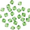 Glasschliffglitzerperlen, 4 mm Peridot