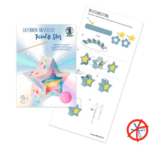 Laternen-Bastelset "Twinkle Star Irisierend"