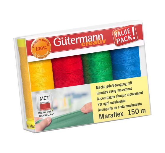 N&auml;hfaden-Set Maraflex, 4 Spulen
