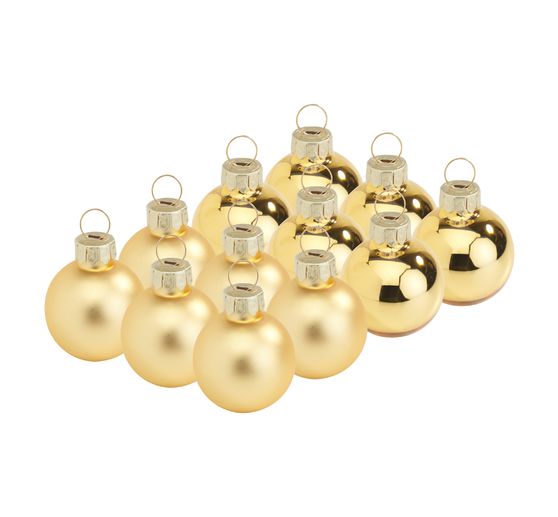 VBS Christmas balls "Mini" made of plastic, &Oslash; 3 cm