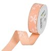 Druckband "Bl&uuml;te" Apricot/Wei&szlig;