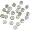 Glasschliffperlen Sechseck Grau