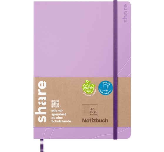 share Notizbuch A5, punktkariert