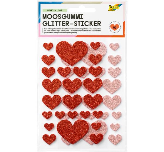 Moosgummi Glitter-Sticker
