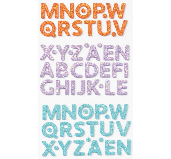 Moosgummi Glitter-Sticker