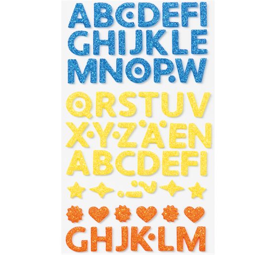 Moosgummi Glitter-Sticker