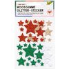Moosgummi Glitter-Sticker Sterne Xmas