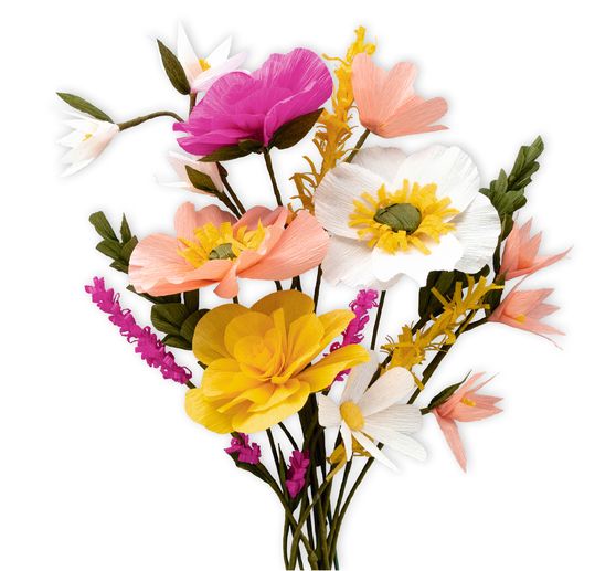 Cr&ecirc;pe paper flower set