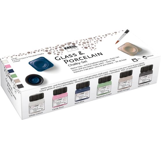 KREUL Glass & Porcelain "Chalky-Set"