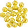 Glasschliffperle Rund, 6 mm Satt Gelb AB