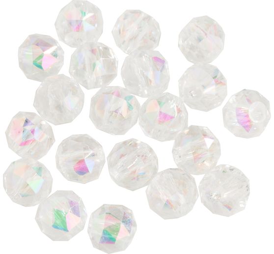 Glasschliffperle Rund, 6 mm