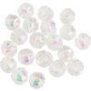 Glasschliffperle Rund, 6 mm Kristall AB