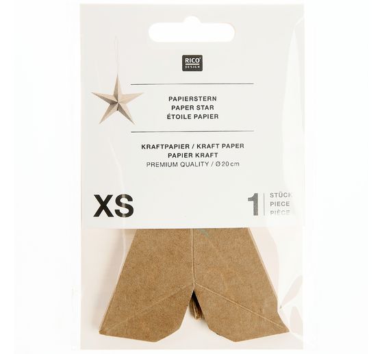 3D Papierstern, Kraftpapier