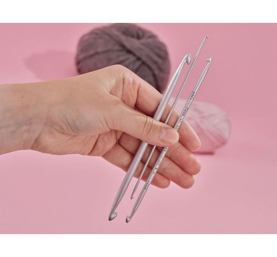 addi Tunesische Doppelh&auml;kelnadel, Aluminium