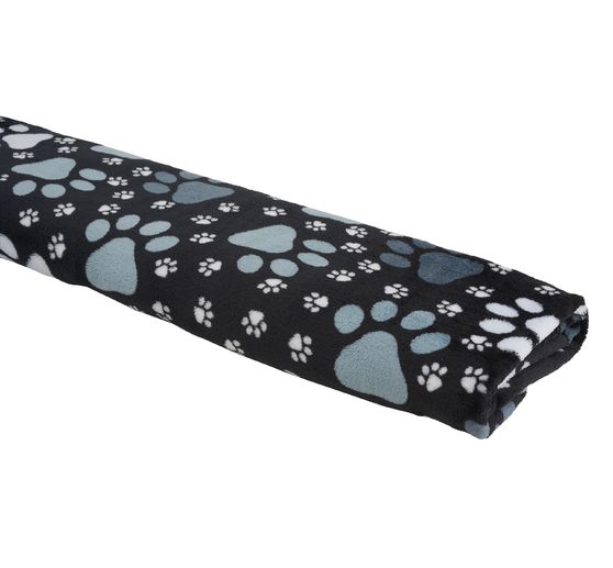 Fleece-Stoff "Pfoten-Schwarz"