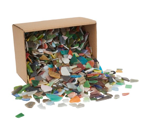 Bruchmosaik aus Glas, 2 kg, St&auml;rke ca. 3 mm
