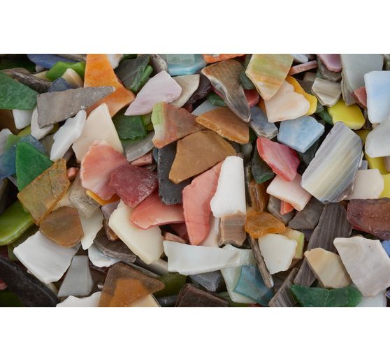 Bruchmosaik aus Glas, 2 kg, St&auml;rke ca. 3 mm