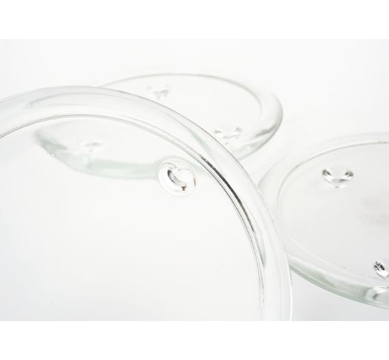 VBS Candles glass coaster, 3 pieces, &Oslash; 13 cm