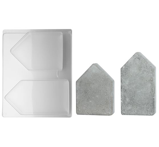 Gie&szlig;form "2 H&auml;user", ca. 13,5 - 16,5 cm