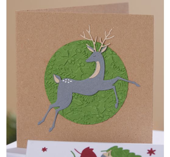Doppelkarten mit Umschl&auml;gen "Kraftpapier", 12,5 x 12,5 cm, 50 St&uuml;ck