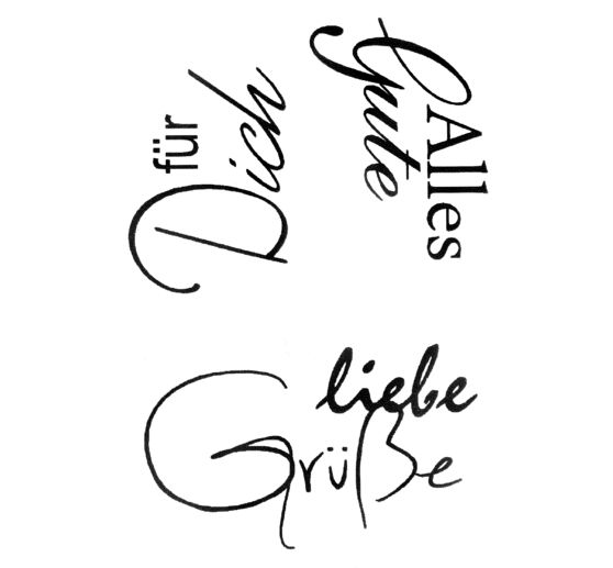 Clear Stempel-Set "Liebe Gr&uuml;&szlig;e"