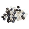 Glasschliffperlen, 8 mm, 45 St&uuml;ck Schwarz/Kristall
