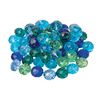 Glasschliffperlen, 12 mm Blau/Gr&uuml;n
