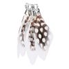 Feather-Decoration pendant with points White