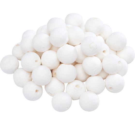 Cotton balls, white, &Oslash; 15 mm, 50 pieces