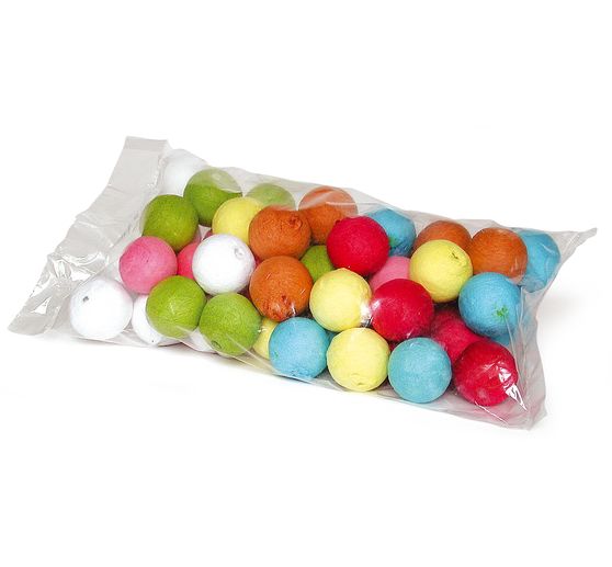 Wattekugeln "Farben-Mix", 50 St&uuml;ck